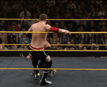 Wwe Nxt 2014 Sami Zayn Dropkick Tyson Kidd Chest GIF