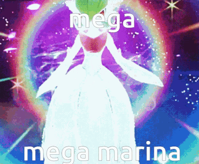 a picture of a cartoon character with the words mega marina on it