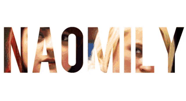 the word naomily is displayed in a collage of different colored letters