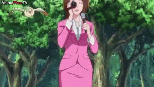 Fdfgy GIF - Anime Reporting Forest GIFs