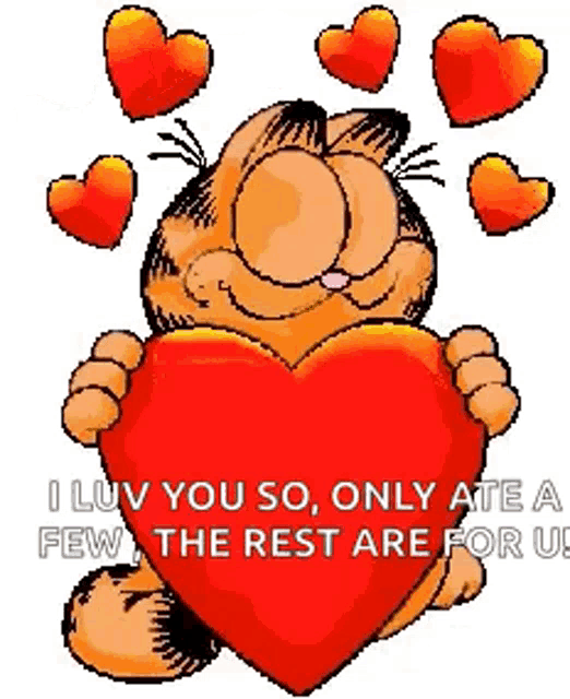 Garfield Hearts GIF