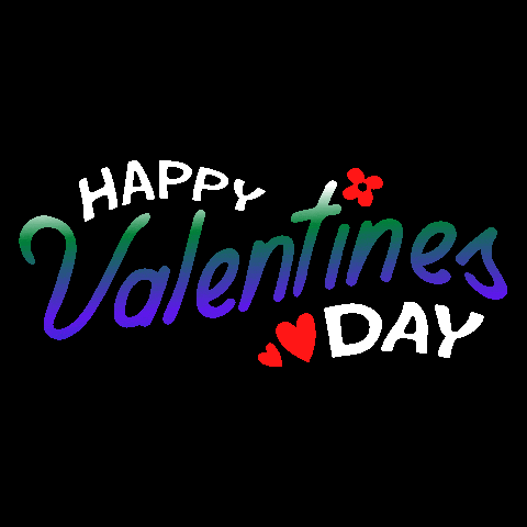 a happy valentine 's day greeting with hearts and flowers