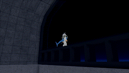 a computer generated image of a mermaid with a sword