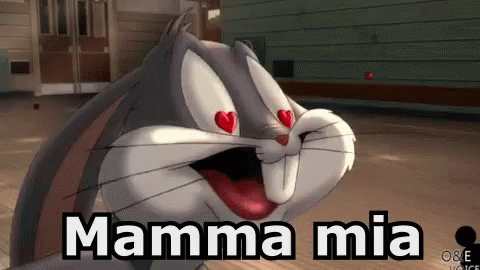 Bugs Bunny Innamorato Bella Cuoricini Mamma Mia GIF - Bugs Bunny In Love Beautiful GIFs