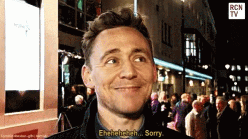 Tom Hiddleston Sorry GIF - Tom Hiddleston Sorry Oops GIFs