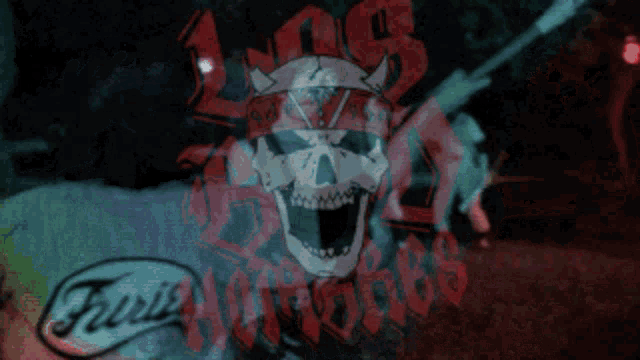 a poster with a skull and the words los furios hot rods