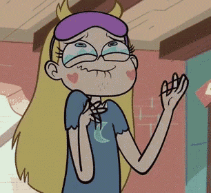 star from star vs the forces of evil wearing a sleep mask