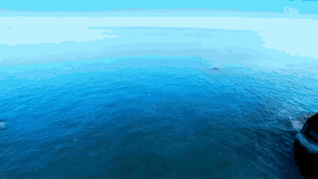 an aerial view of a large body of water with the letters sm on the bottom left