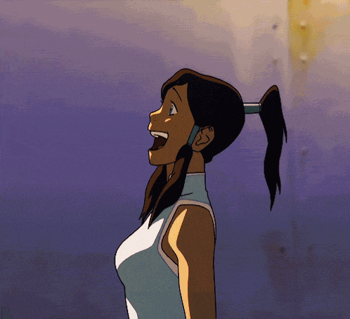 a cartoon of a woman with a ponytail and a white shirt