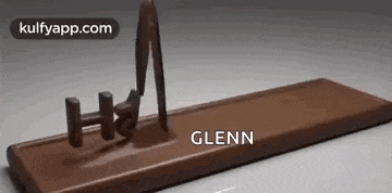 the word glenn is being made out of chocolate .
