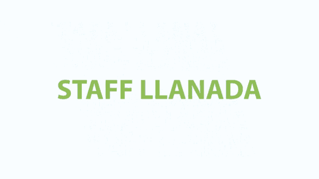 a poster that says staff llamada in white letters