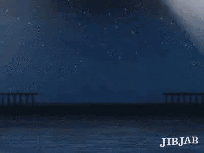 jibjab is written on a blue background with a person