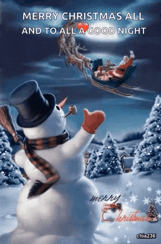 a merry christmas all and to all a good night greeting card