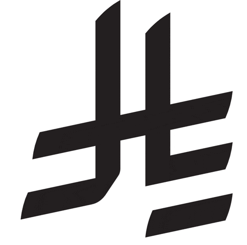 a black symbol with a white background that looks like the letter h