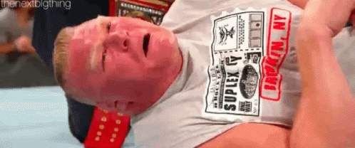 Brock Lesnar In Pain GIF - Brock Lesnar In Pain Hurt GIFs