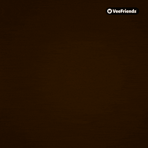 a veefriends logo with a swirl of flames