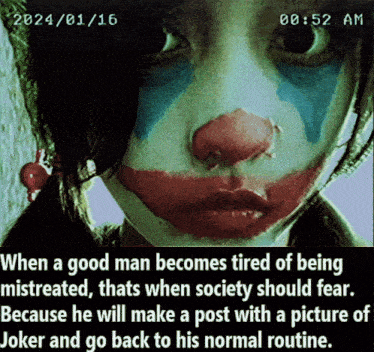 a picture of a clown with the date 2024/01/16 at the bottom