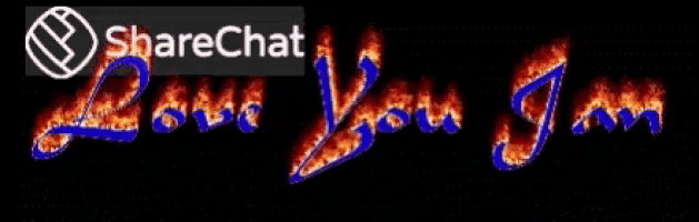 a sign that says ' love you jan ' in flames