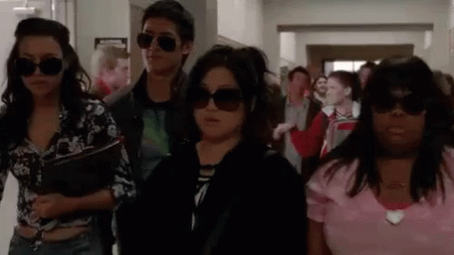 Crew Hungover GIF - Hangover Glee Sunglasses GIFs