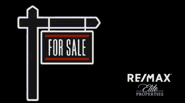 a for sale sign next to a re/max elite properties logo