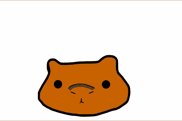 a cartoon drawing of a stack of brown bears with one saying hi ?