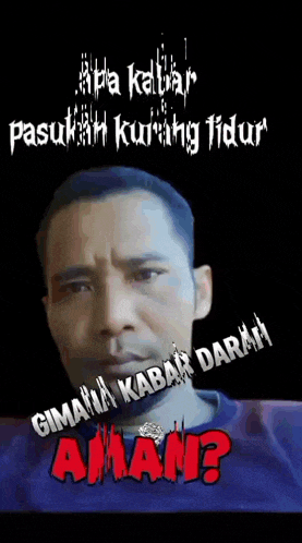 a man with a beard is on a poster that says gimana kabar darah a man