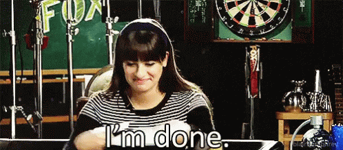 Done GIF - Done Glee Finished GIFs