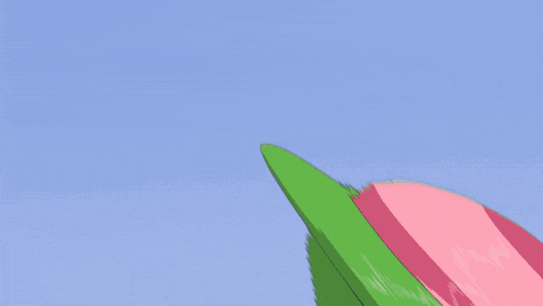 a green cartoon character is holding a green sword