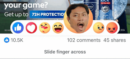 a facebook page with a picture of a man and the words " your game "
