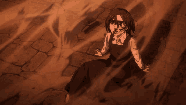 a cartoon of a girl with blood coming out of her nose
