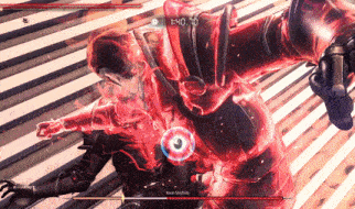 a video game character is being attacked by a red monster and the time is 1:40:30