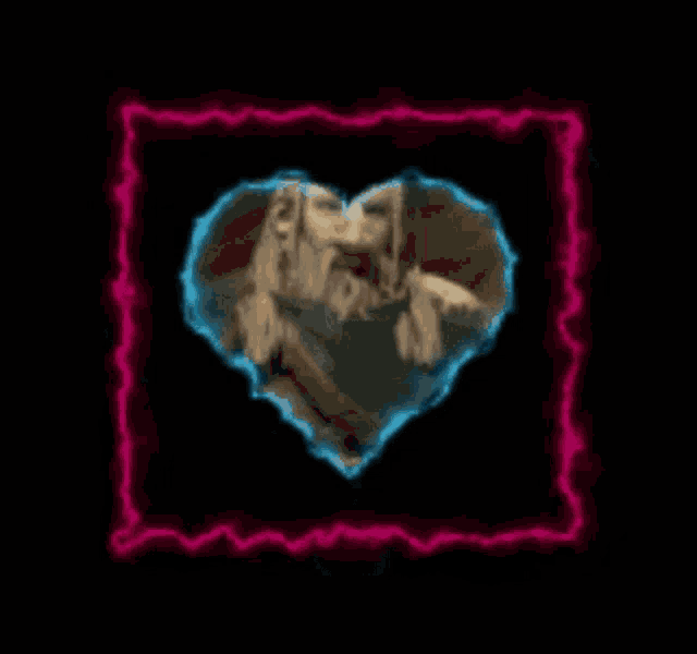 a picture of a man with a beard and a crown in a heart shape