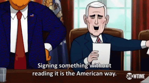 Signing Without Reading American Way GIF - Signing Without Reading American Way Not Aware GIFs