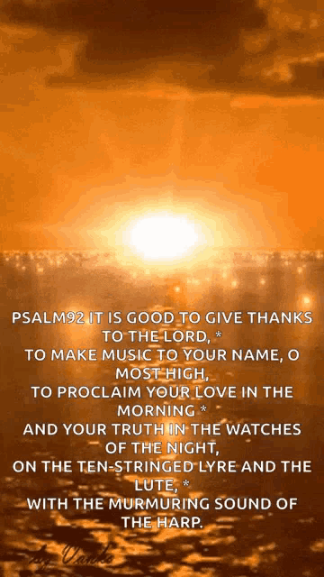 the sun is shining brightly in the background of a psalm