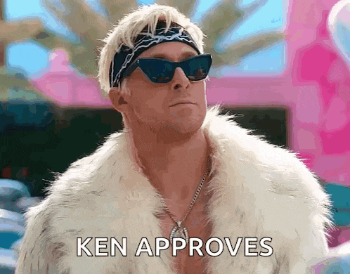 a man wearing sunglasses and a fur coat with the words ken approves below him