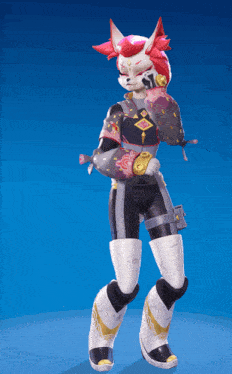 a cartoon character with a sword in her hand