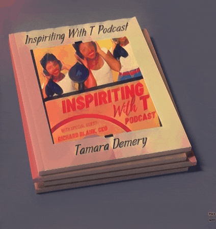 a book that says inspiring with t podcast on it