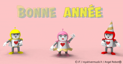 a pink background with the words bonne annee on it