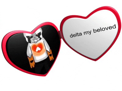 a heart shaped mirror says delta my beloved on it