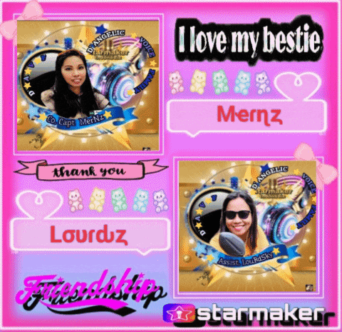 a poster that says " i love my bestie " on it