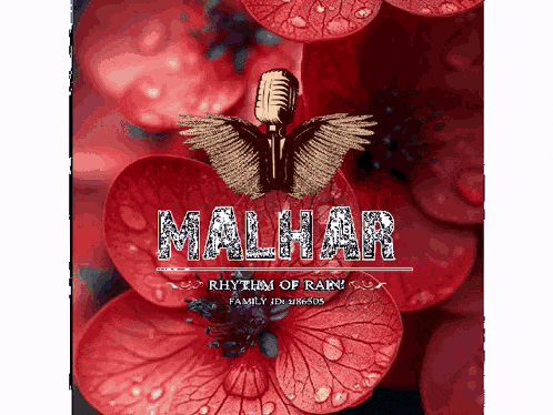 a picture of a microphone with wings and the word malhar on it