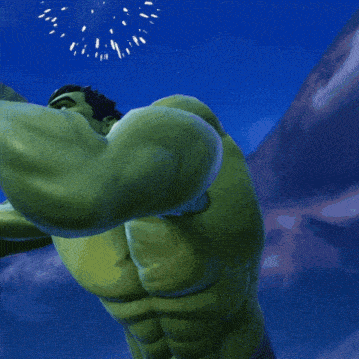 a green hulk holding a hammer in his hand