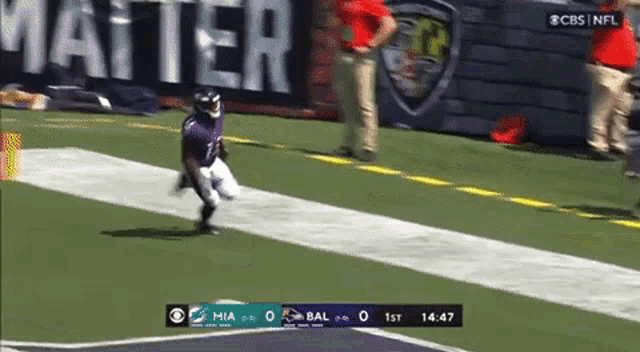 a football game is being shown on cbs and nfl