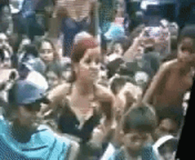 a crowd of people are gathered in a stadium watching a game