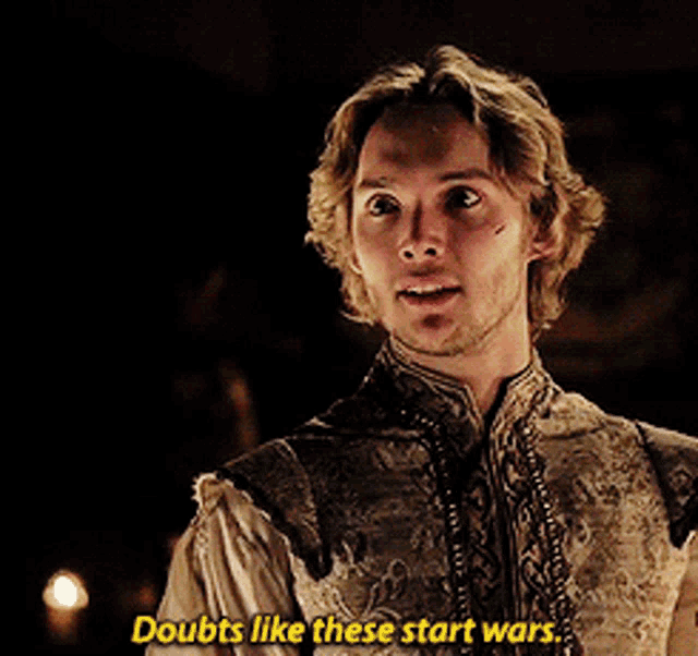 a man with a beard says doubts like these start wars