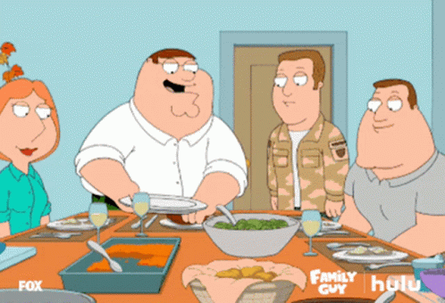 Family Guy Thanksgiving Dinner GIF - Family Guy Thanksgiving Dinner Plate GIFs