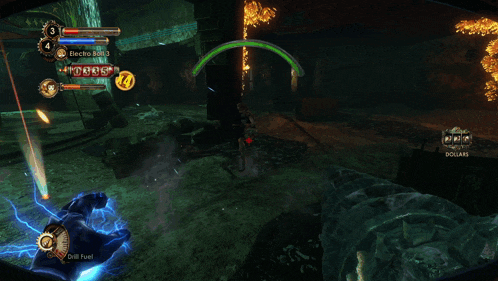 a screenshot of a video game that says electro bolt on the top