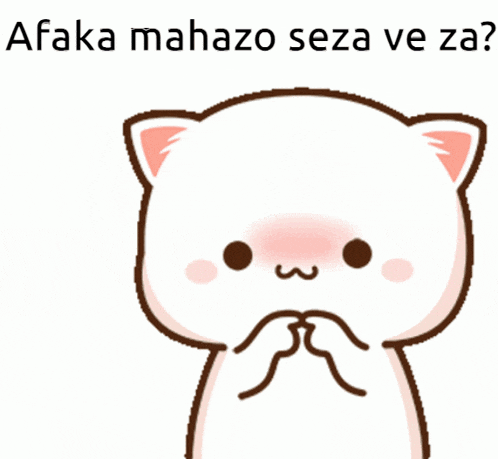 a sticker of a cat with the words " afaka mahazo seza ve za " on the bottom