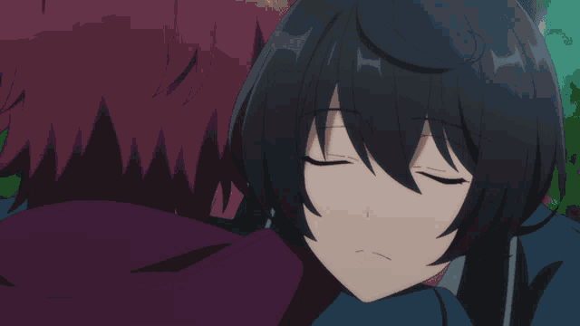 a close up of a person 's face with their eyes closed and their mouth open