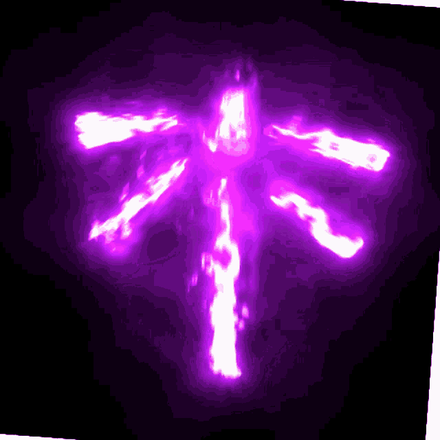 a purple fireworks display in the dark with a black background